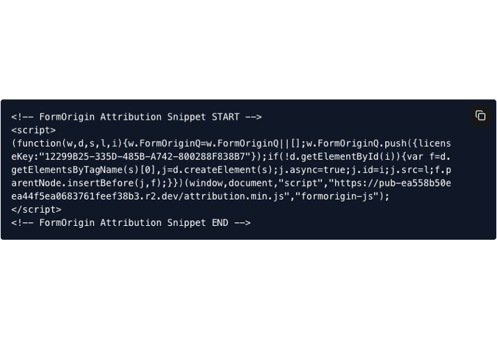 Step 1: Add Our Snippet to Your Site